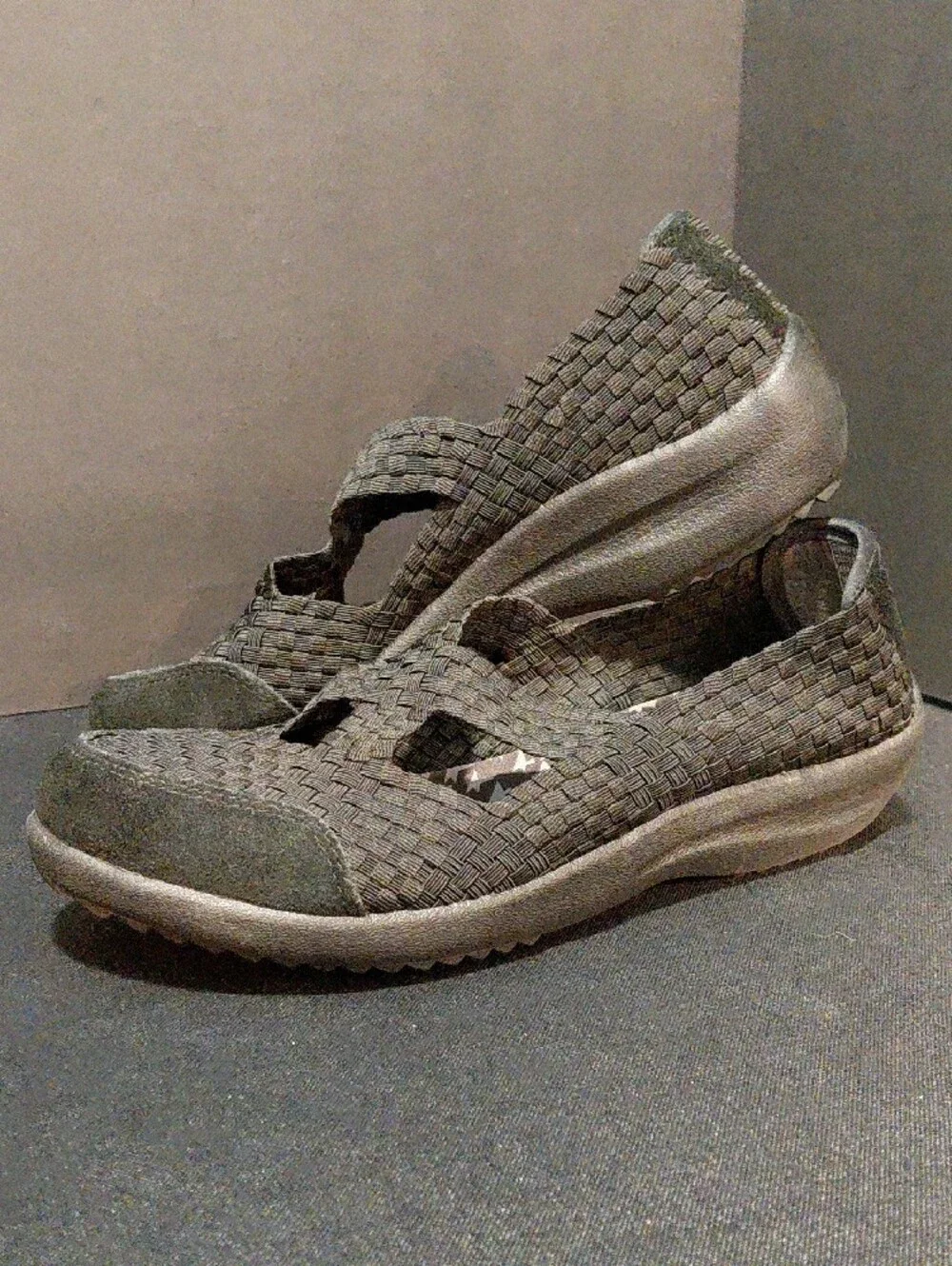 Skechers Black Woven Slip-On with Memory Foam Insole